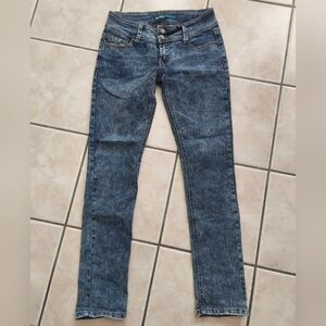 Low Rise Acid Wash Skinny Jeans